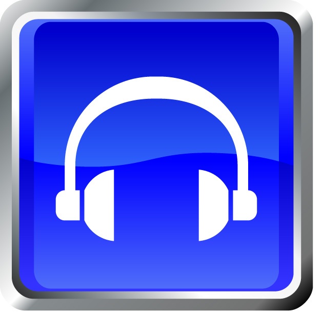 Button - Dk Blue Headphones